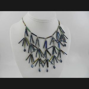 COPY - INC Blue Titanium Beaded Necklace